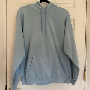 Light blue hooded sweatshirt